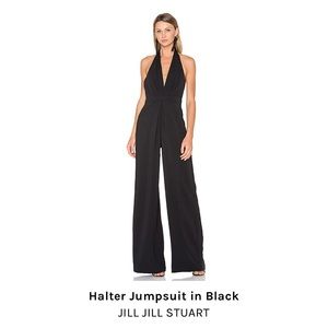 Jill Stuart Black Mara Jumpsuit Sz 8